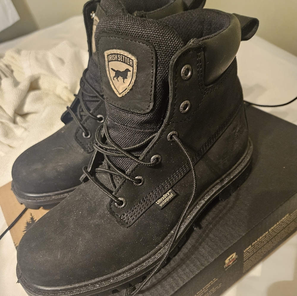 Irish Setter Black Leather Boots - Picture 2 of 6